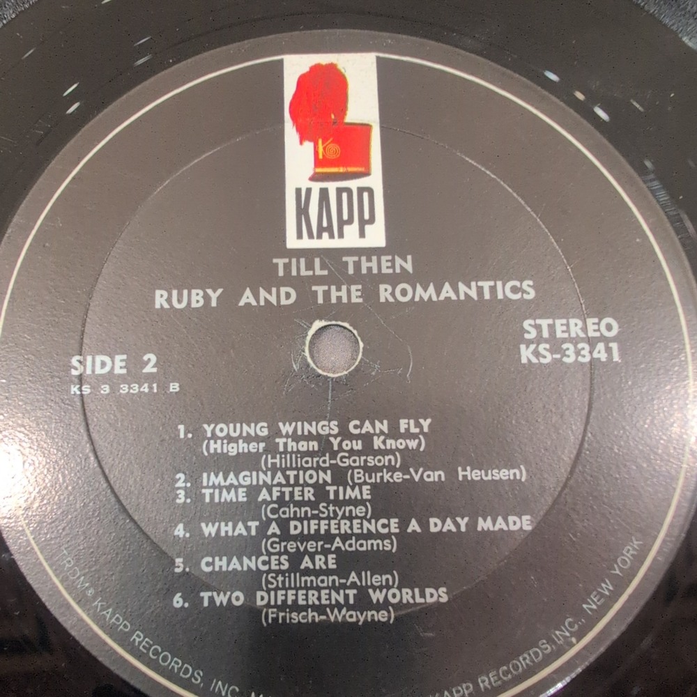 Ruby and the Romantics Till Then Vinyl LP Kapp‎ Records KS-3341 Stereo 1963 - Picture 6 of 6